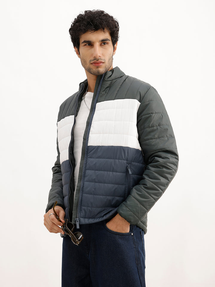 Classic Regular Fit Puffer Jacket | Multicolor