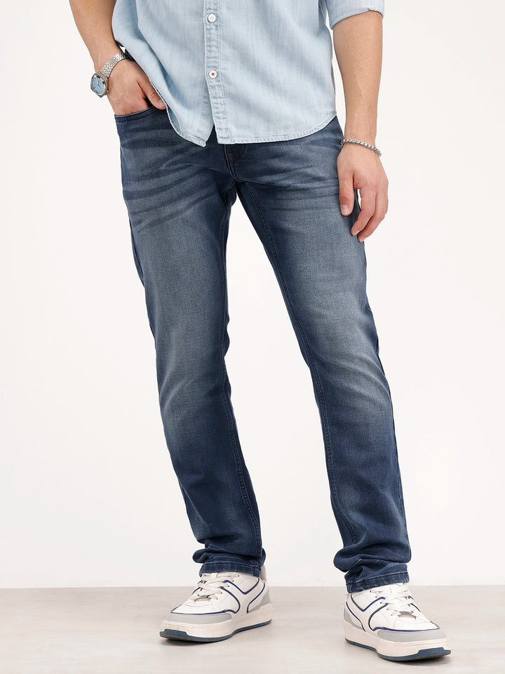 Solid Slim Fit Denim Jeans | Blue