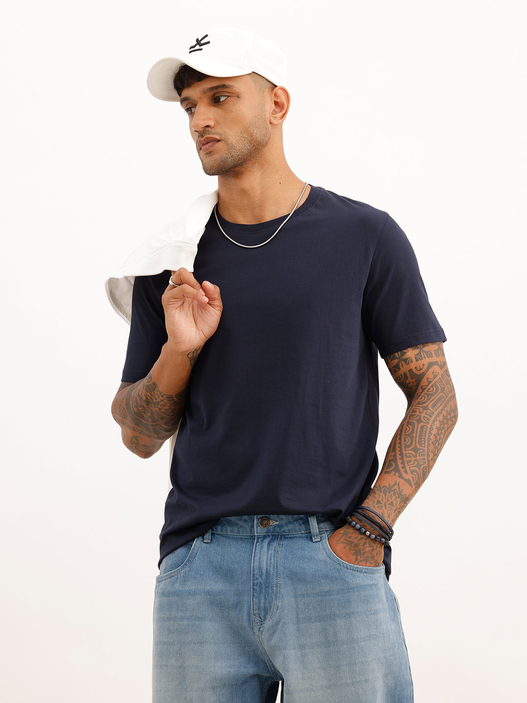 Core Basics Slim Fit T-Shirt | Essential  | Navy Blue