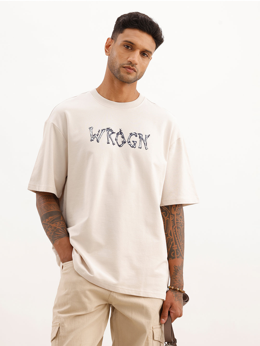 Oversized Puffer Print T-Shirt | Beige