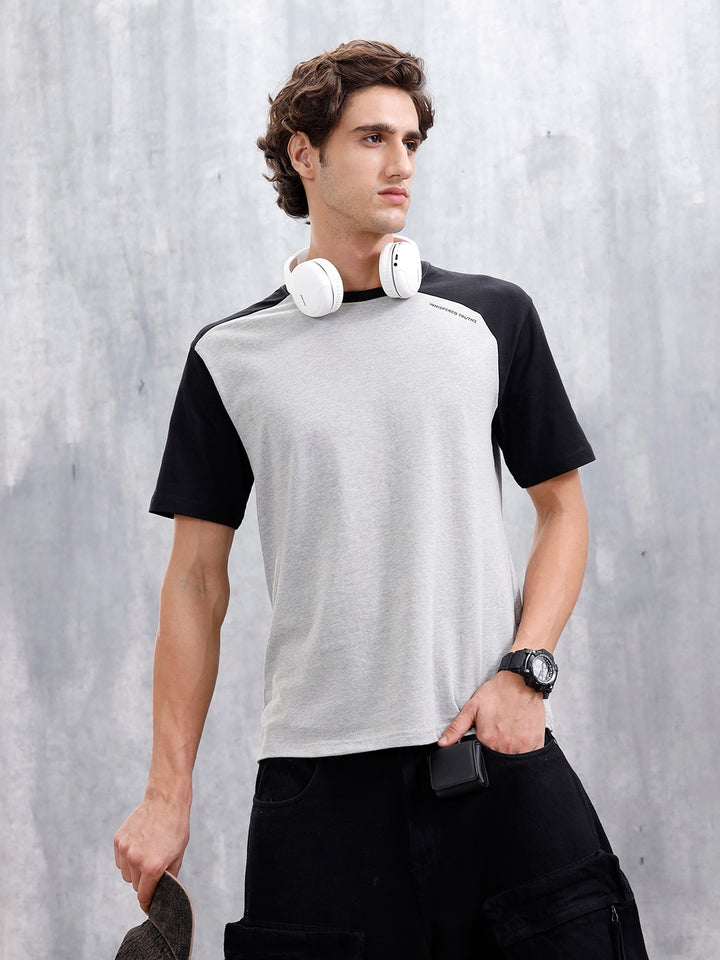 Comfort Fit Men's Colorblocked Tshirt | Grey