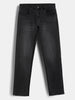 Faded Straight Fit Denim Jeans | Dark Grey