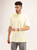 Oversized Fit Panel Printed T-Shirt | Light Yellow