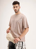 Oversized Cut & Sew T-Shirt | Brown