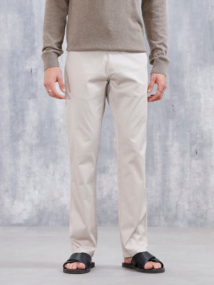 Men's Straight Fit Woven Jogger | Beige