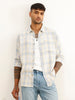 Slim Fit Checkered Full Sleeve Shirt | Beige