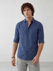 Solid Regular Fit Full Sleeve Shirt | Blue