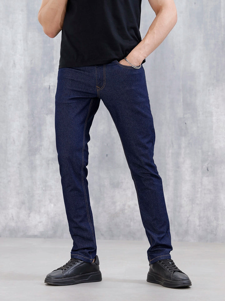 Men's Casual Slim Fit Jeans | Dark Stone