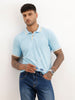 Regular Fit Tipping Collar Polo T-Shirt | Light Blue