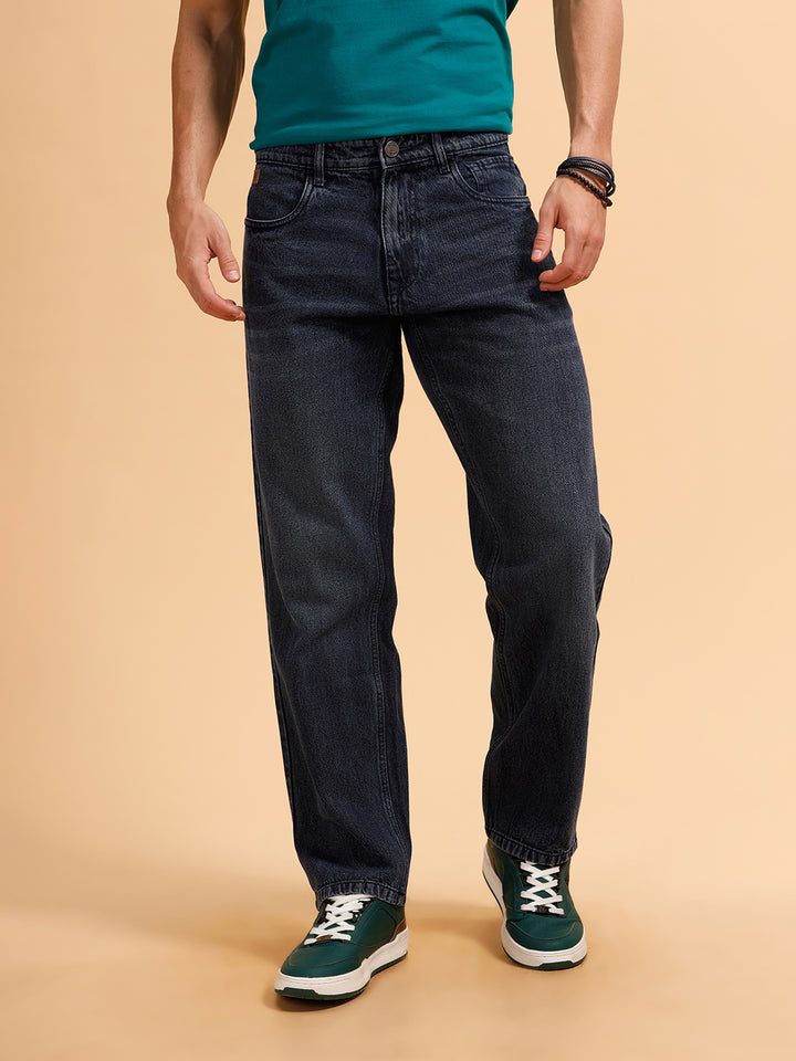 Solid Light Fade Anti Fit Jeans | Dark Blue