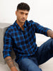 Classic Regular Fit Checkered Shirt | Blue