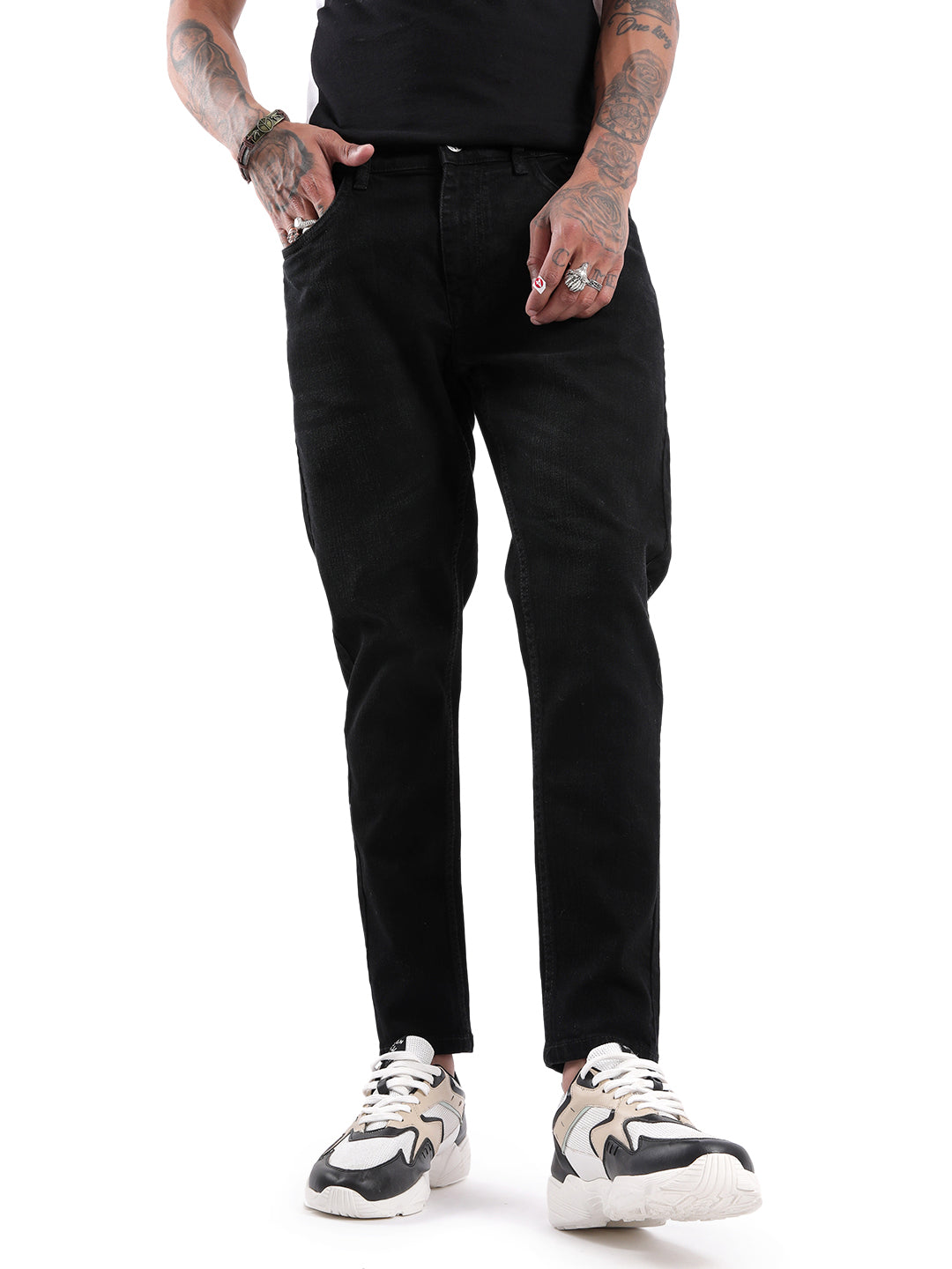 Skinny Crop Charcoal Black Jeans