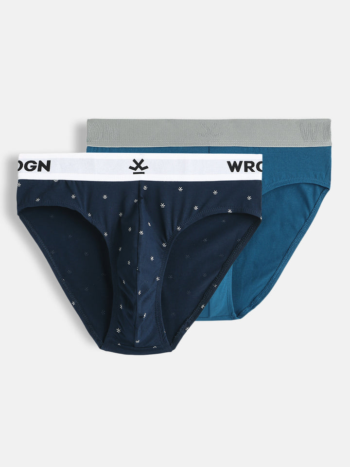 Pure Cotton Solid & Print 2-Pack Briefs