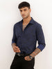 Regular Fit AOP Fill Sleeve Shirt | Navy Blue
