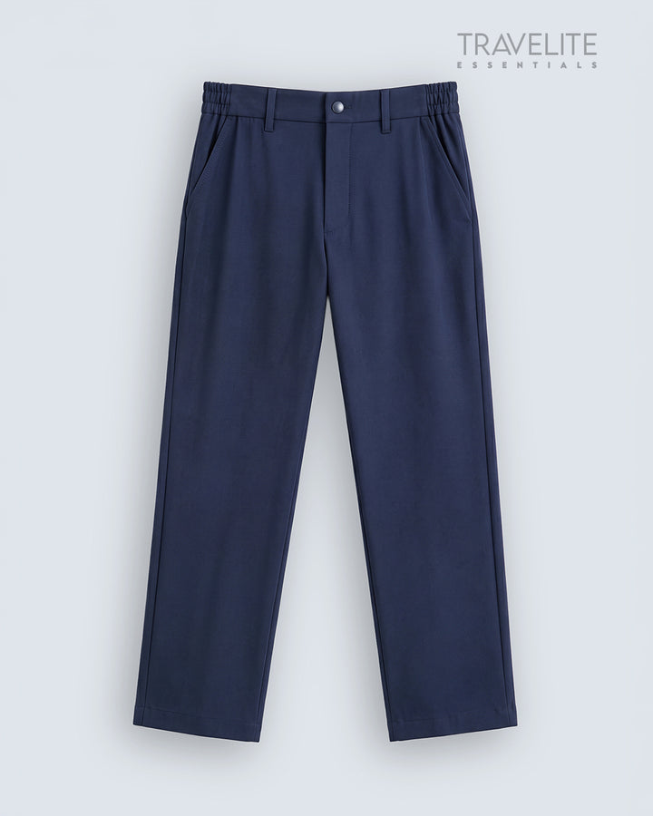 Travelite Straight Fit Trousers | Essential |  Navy Blue
