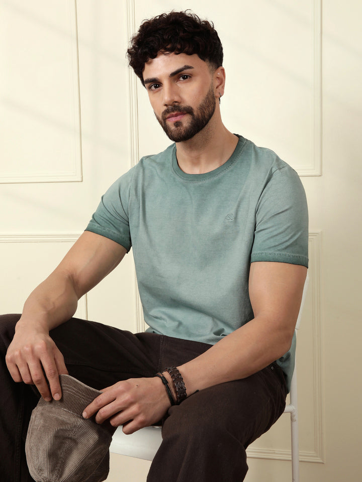 Washed Slim Fit T-Shirt | Green