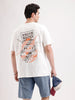 Classic Oversized Back Printed T-Shirt  | Beige