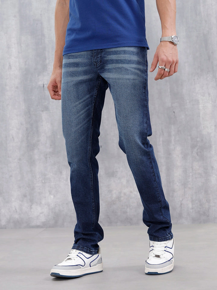 Men's Skinny Fit Casual Jeans | Dark Stone