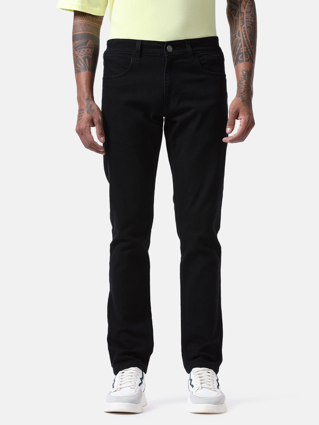 Ace Black Solid Jeans