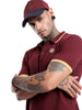 Elite Solid Maroon Tipping Polo T-Shirt