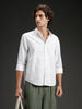 Abstarct aop printed casual comfort fit shirt | White