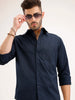 Solid Regular Fit Shirt | Navy Blue