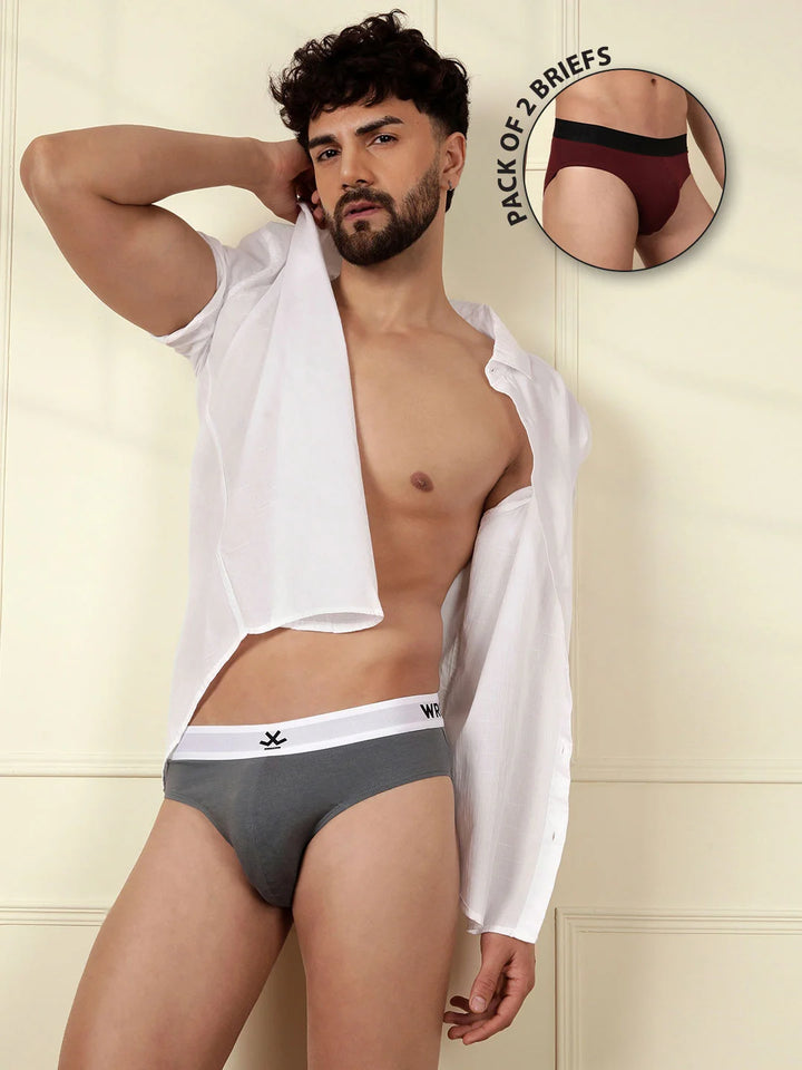 All Day Comfort Solid 2-Pack Briefs