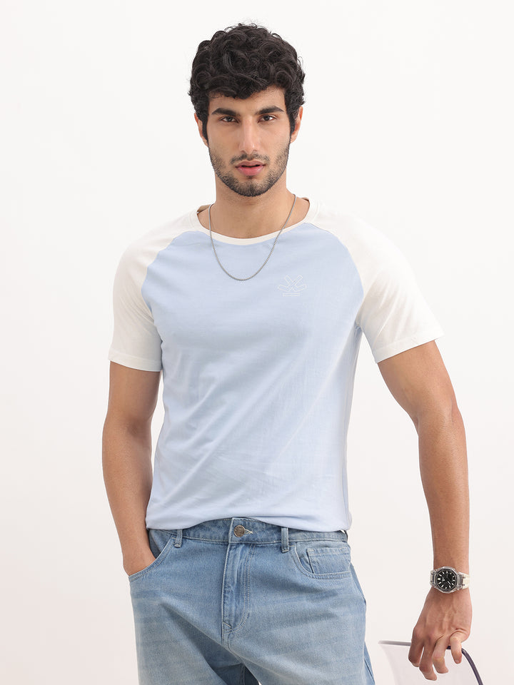 Slim Fit Ragland Sleeve T-Shirt | Light Blue