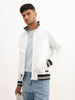Classic Contrast Collar Jacket | White