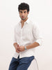 Solid Slim Fit Full Sleeve Shirt | White