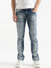 Distressed Straight Fit Jeans