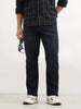 Solid Straight Fit Denim Jeans | Dark Blue