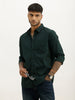 Solid Slim Fit Full Sleeve Shirt | Dark Green