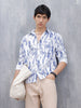 Wrogn Men's Printed Casual Shirt | Blue