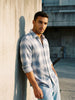 Slim Fit Checkered Shirt  | Blue
