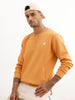 Solid Placement Printed Sweatshirt | Orange