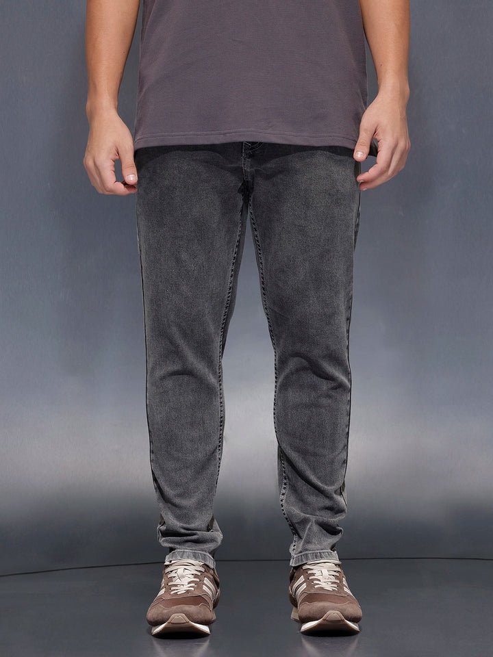 Men's skinny fit stretch jeans | Dark Grey