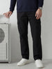 Straight Fit Solid Cargo Trouser | Black