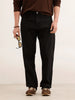 Relaxed Fit Solid Denim Jeans | Black