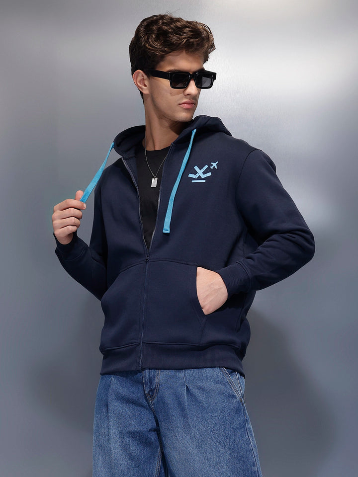 Men's Comfort Fit Hooded Sweatshirt   |  Navy Blue