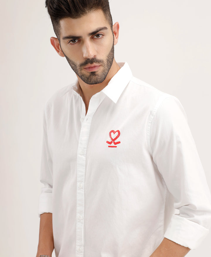 Slim Fit Limited Edition Valentine’s Shirt | White