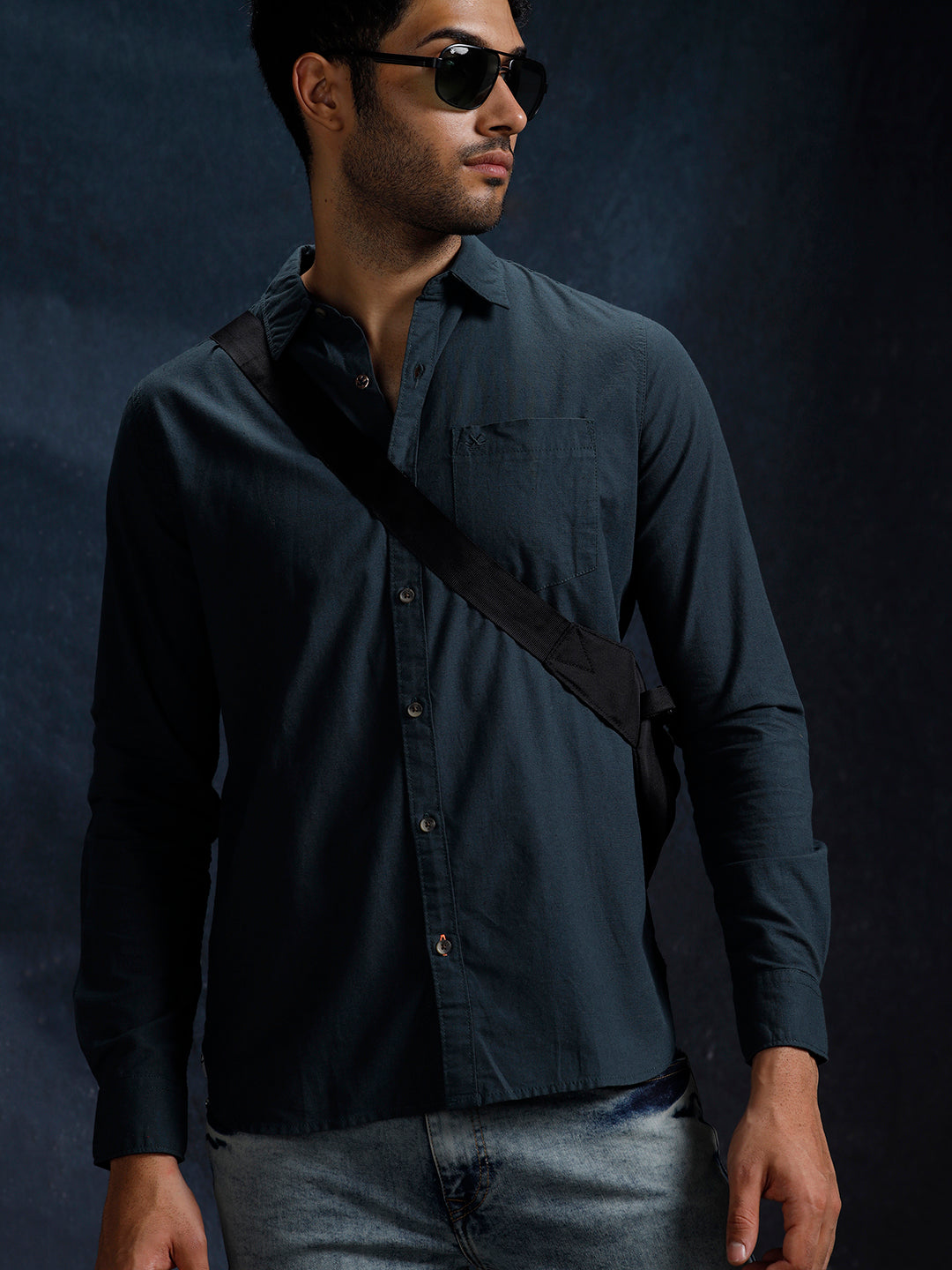 Pure Solid Slim Fit Shirt