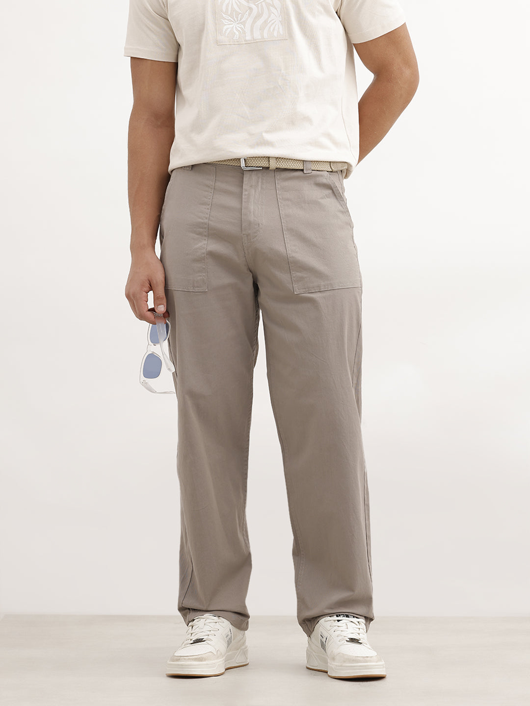Solid Loose Fit Trouser | Grey