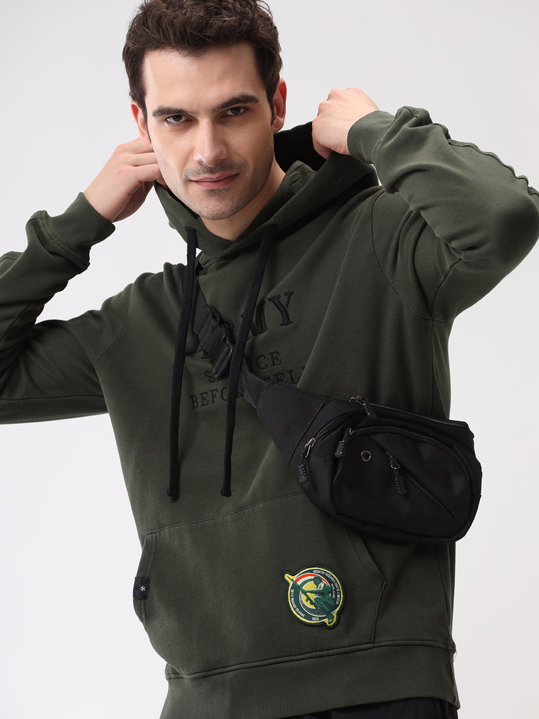 Indian Infantry By A47 Olive Hoodie