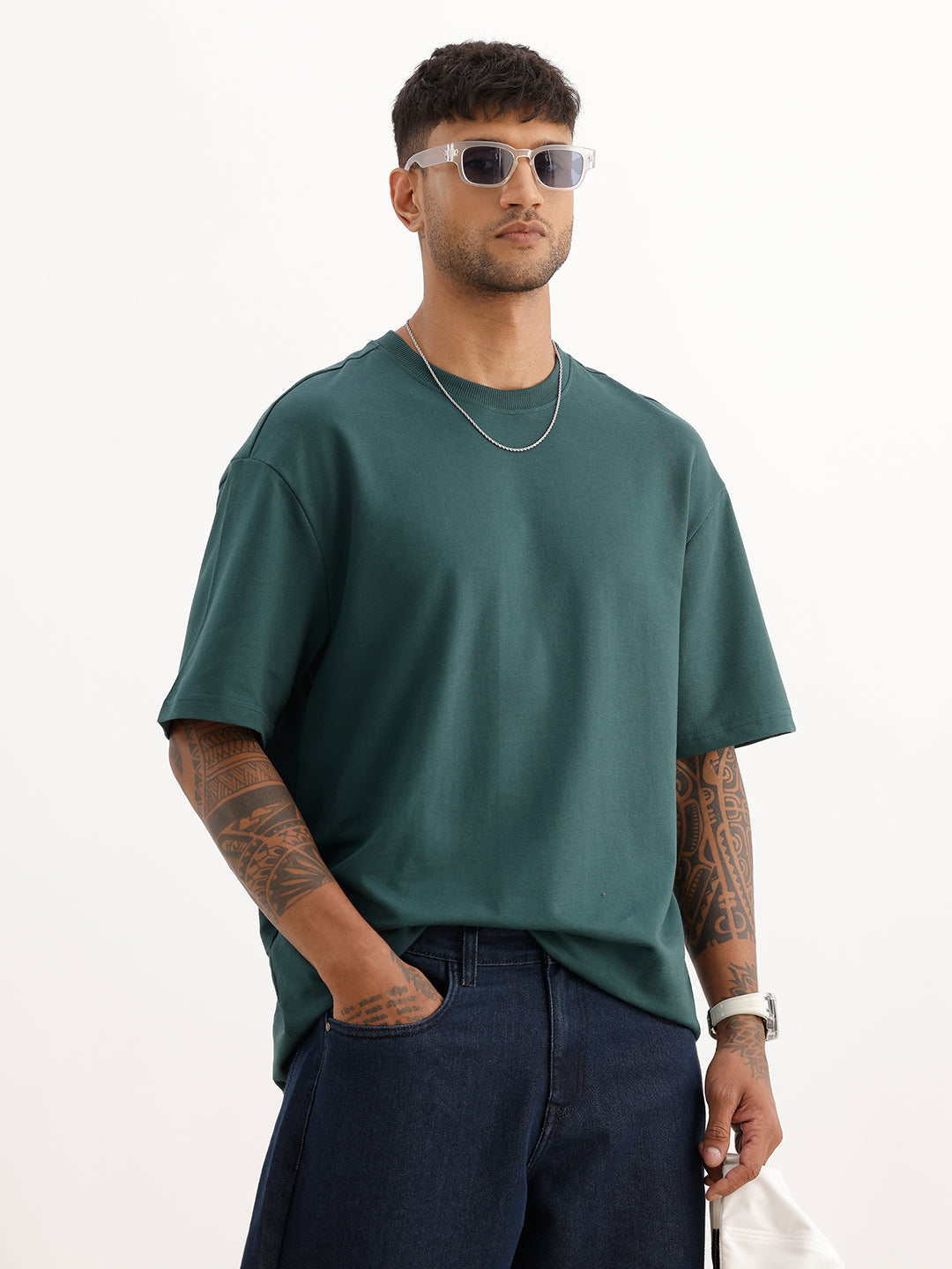 Core Basics Oversized Fit T-Shirt | Green