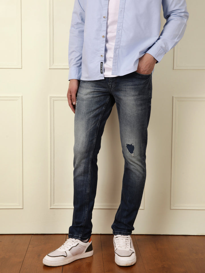 Acid Washed Patched Jeans