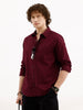 Solid Regular Fit Shirt | Wine