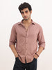 Solid Slim Fit Full Sleeve Shirt | Peach
