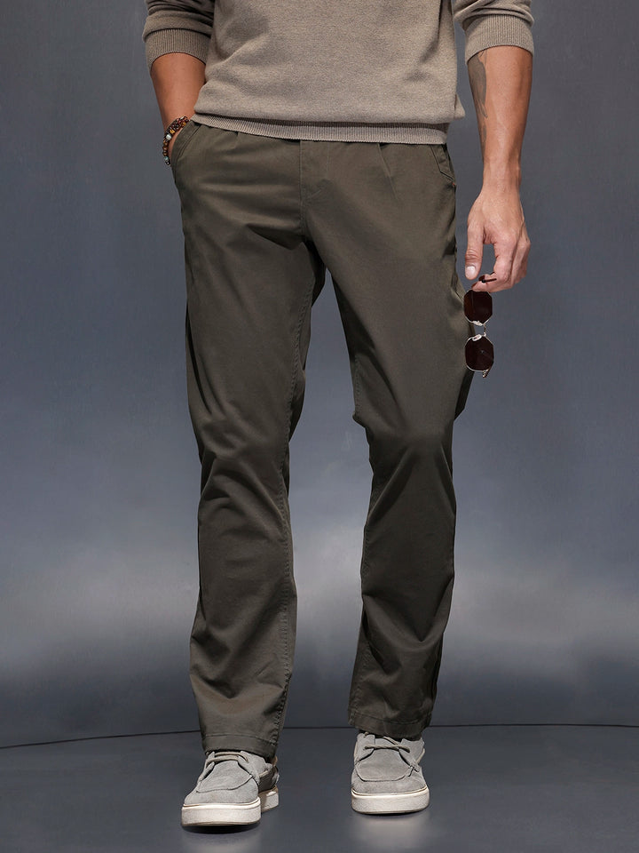 Men's casual relax fit trouser | Olive