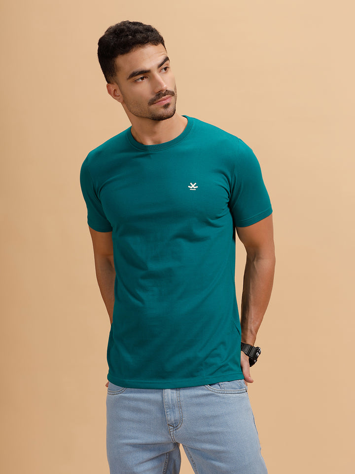 Solid Regular Fit T-Shirt | Dark Green
